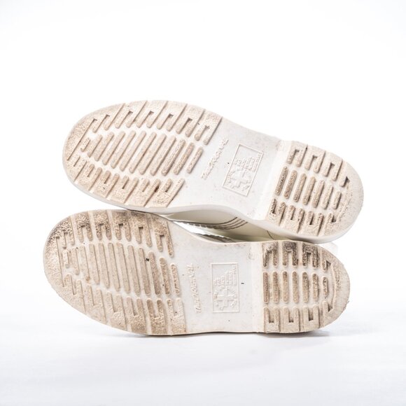 Dr Martens 14357 Mono All White Smooth Leather Boots Combat Women's sz 6 - Picture 6 of 9